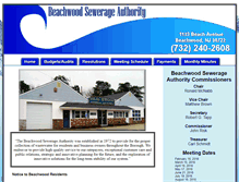 Tablet Screenshot of beachwoodsewerageauthority.com